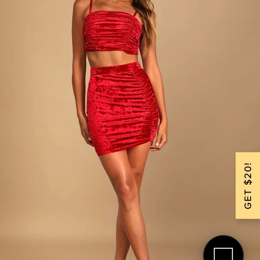 Velvet Rouged Mini Two Piece XL